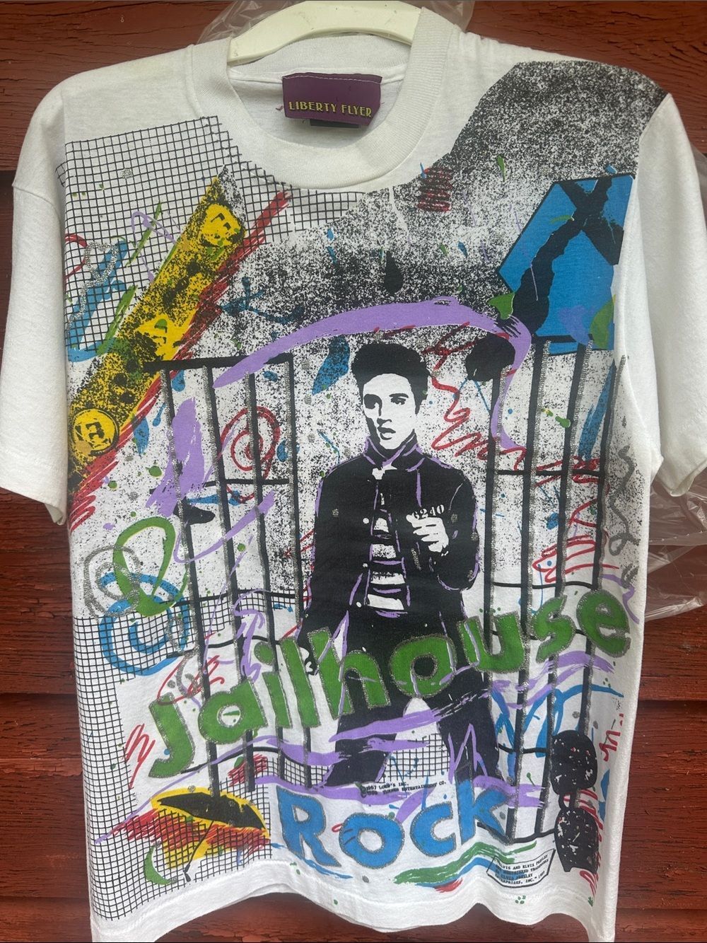 1989 Elvis Presley Liberty Flyer Jailhouse Rock Graphic Tee/:SOLD